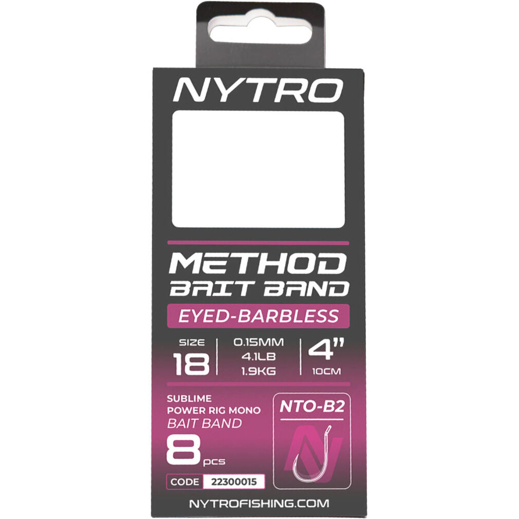 Przypony Nytro Nto-b2 Barbless Method Latex Bait Band 16/0,17mm/10cm