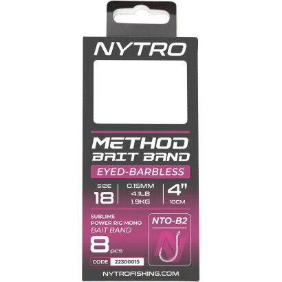 Przypony Nytro Nto-b2 Barbless Method Latex Bait Band 16/0,17mm/10cm