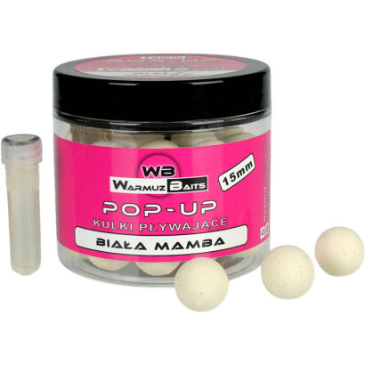Kulki Warmuz Baits Pop Up Biała Mamba 15mm 150ml + Dopalacz