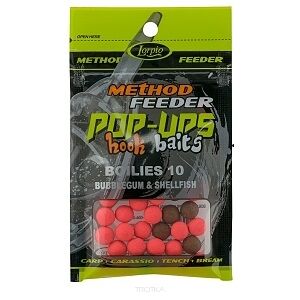 Kulki Lorpio Pop-Ups Hook Baits 10mm - Bubblegum & Shellfish 