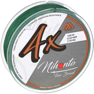 Plecionka Mikado Nihonto Fine Braid - 0.08mm/4.95kg/150m - Zielona - 2