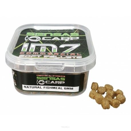 Miękki pellet haczykowy Sensas IM7 Soft Pellet 6mm - Natural Fishmeal  47010