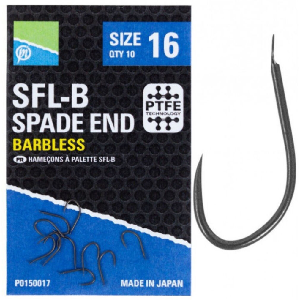 Haczyki Preston SFL-B Barbless Spade End - roz.20