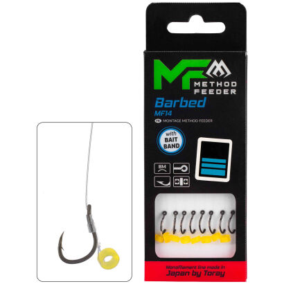Przypony Mikado Mf Mf14 Z Gumką Hak Z Zadziorem Nr 10 / Żyłka: 0.20mm/10cm