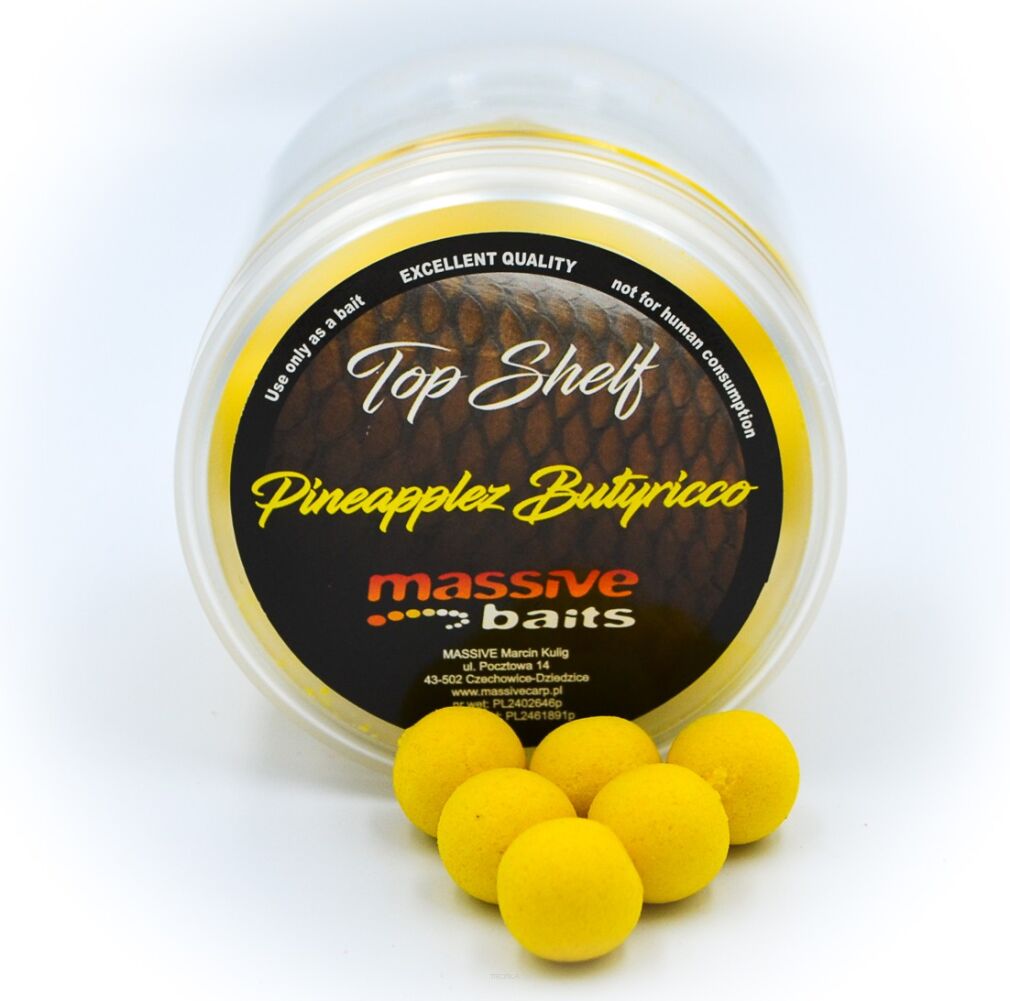 Kulki Karpiowe Pop Ups Massive Baits 14mm - Pineapplez Butyrico