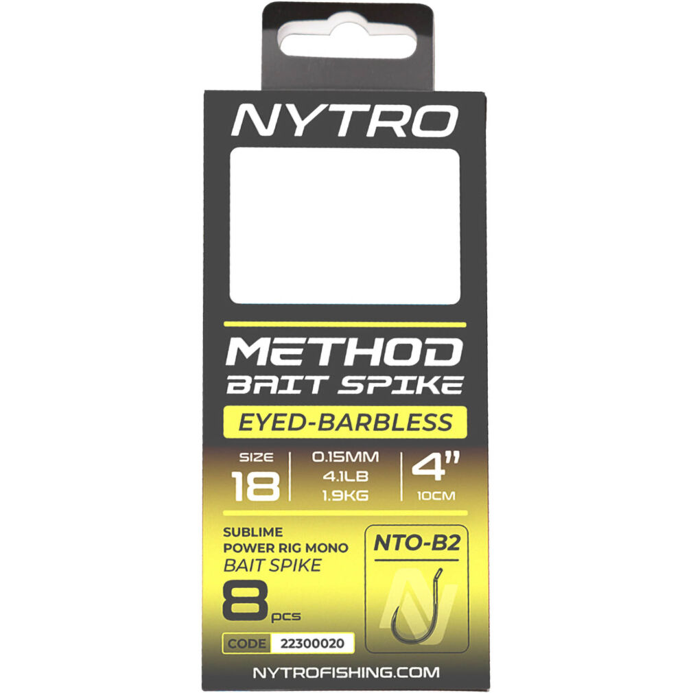 Przypony Nytro Nto-b2 Barbless Method Bait Spike 10/0,23mm/10cm