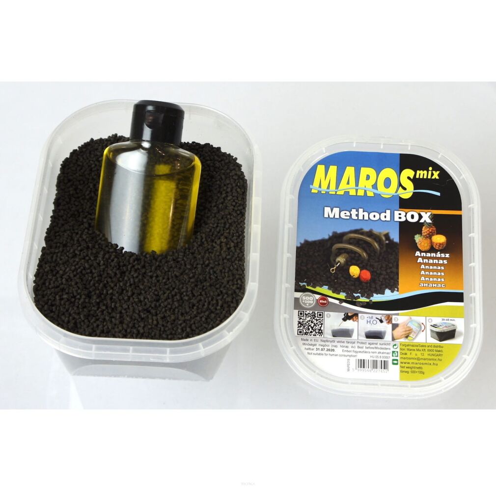 Pellet Maros-Mix Method Box (Black) + Liquid - Pinapple MAPE019