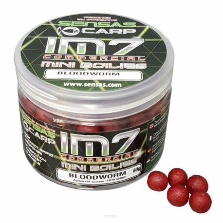 Kulki haczykowe Sensas IM7 mini boilies 10mm -  Bloodworm 59531
