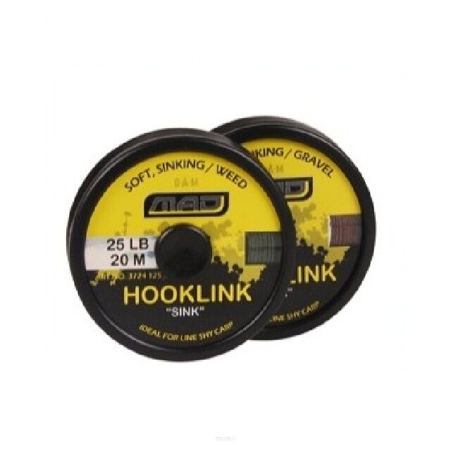 Plecionka tonąca M.A.D Hooklink 20m - Weed 25 LB 3724125