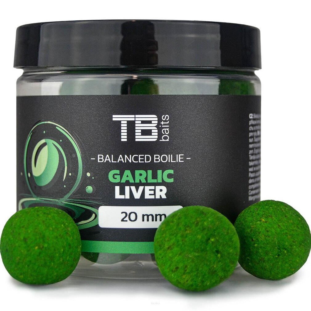 Kulki TB Baits Balanced + Atractor Garlic Liver 20mm