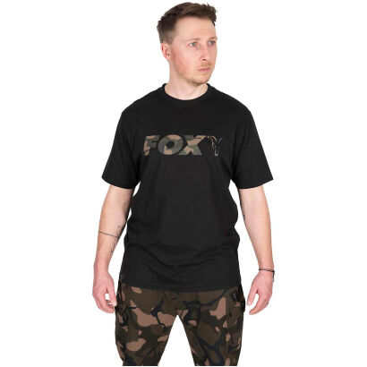 Koszulka Fox Black/Camo Logo T - XL