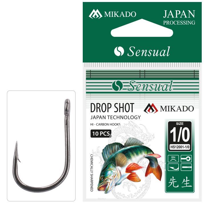 Haczyki Mikado Sensual - Drop Shot nr.2/0 BN op10szt