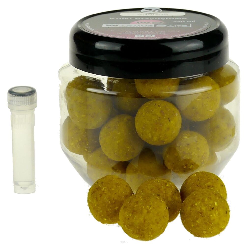 Kulki Haczykowe Warmuz Baits Ananas 20mm + Dopalacz