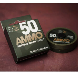 Plecionka W Otulinie One More Cast Ammo Camo Braided Hooklink Weed/ Silt 50lb 20m - 2