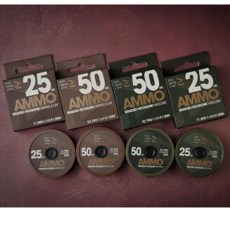 Plecionka W Otulinie One More Cast Ammo Camo Braided Hooklink Weed/ Silt 50lb 20m - 5