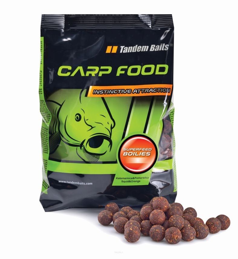 Kulki zanętowe Tandem Baits SuperFeed Boilies 18mm/1kg Kałamarnica&Pomarańcz