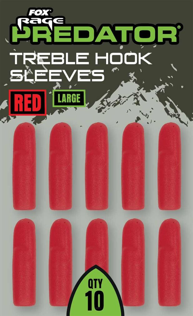 Fox Rage Red Treble Hook Sleeves Large 10szt. nasadki