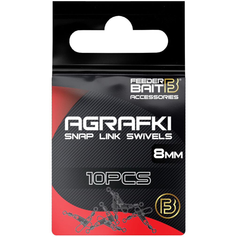 Agrafki Feeder Bait Snap Link Swivels 8mm 10szt