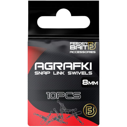 Agrafki Feeder Bait Snap Link Swivels 8mm 10szt
