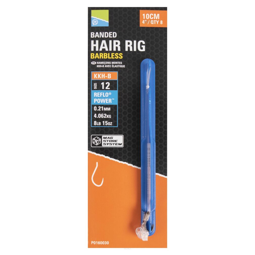 Przypony Preston KKH-B Mag Store Hair Rigs 10cm Banded - 12