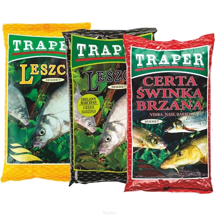 Zanęta Traper Sekret czarny - Leszcz zielony marcepan 1kg 00189