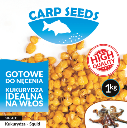 Gotowe ziarno zanętowe Carp Seeds - Kukurydza Squid 1kg