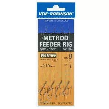 Przypony VDE-R Plecionka Quick stop Method Feeder 501BM #12 0,10mm