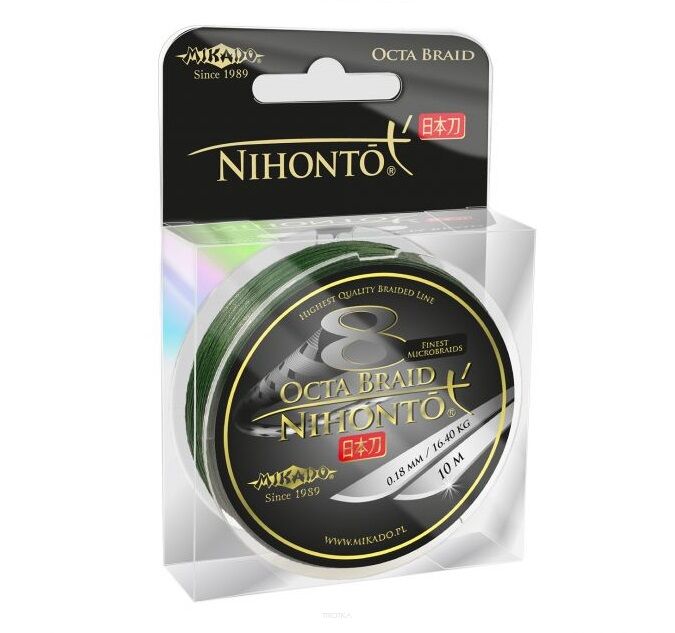 Plecionka Mikado Octa Braid Zielona - 10m/0,16mm