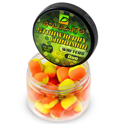 Wafters Solbaits Strawberry Cinnamon Duo Yellow/Orange Dumbells 14-18mm