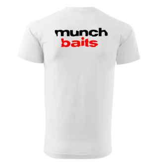 Koszulka męska z logo Munch Baits (t-shirt) - Biała, roz. XXL