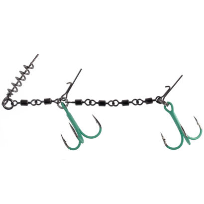 Dozbrojka Mikado Z Krętlików Jaws Double Evo Stinger Fluo Xl 35kg Kotwice 2/0