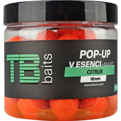 Kulki W Dipie TB Baits Floating Pop-Up Orange Citrus + NHDC 65g 16mm