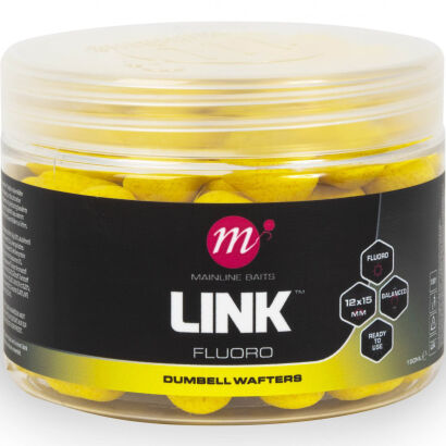 Kulki Mainline Link Fluoro Dumbell Wafters 12x15mm Yellow