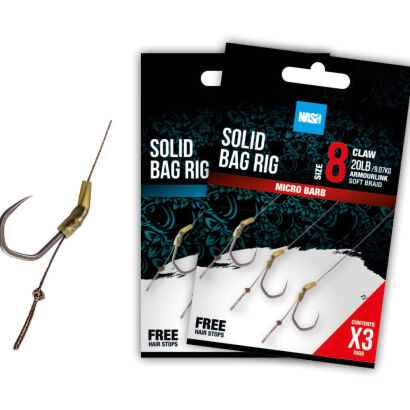 Przypony Nash Solid Bag Rig Barbless - 8