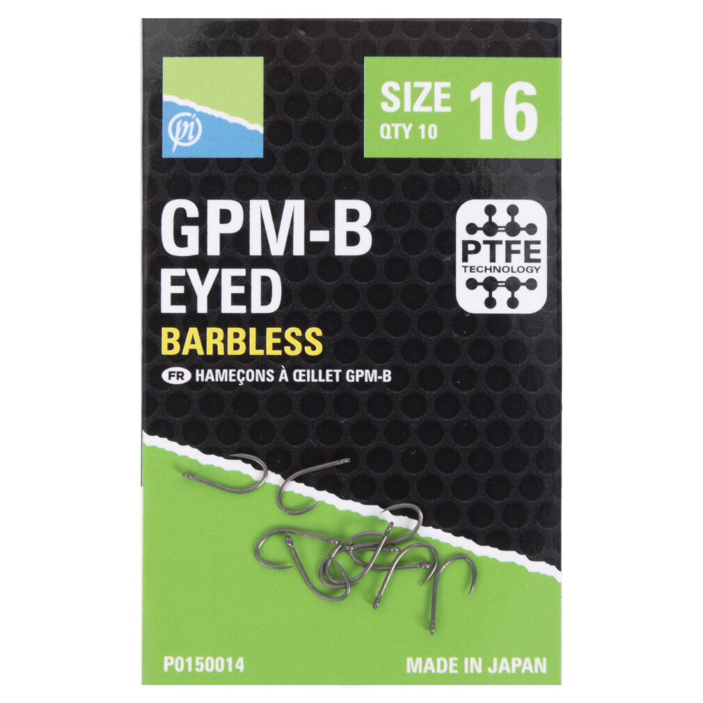 Haczyki Preston GPM-B Barbless Eyed - 14