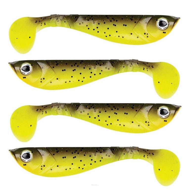 Berkley Pulse Shad 8cm Brown Chartreuse 4 szt.