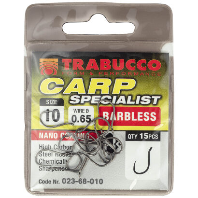 Haczyki Trabucco Carp Specialist Bezzadziorowe - 10
