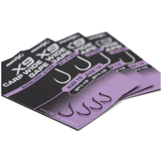 Haczyki Matrix X9 Carp Wide Gape Barbless Eyed - 16 - 5