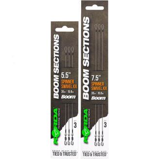 Gotowe Fluorocarbony Korda Booms Spinner Swivel XX 7.5in - 2