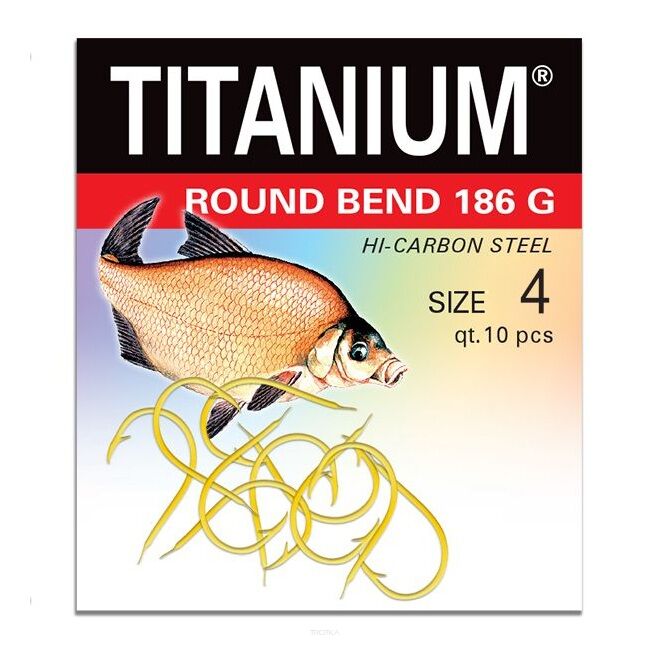 Haczyki Robinson Titanium - Round Bend 186G - roz. 8  02-P-186G-08