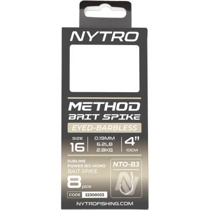 Przypony Nytro Nto-b3 Barbless Method Bait Spike 14/0,21mm/10cm