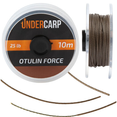 Plecionka Przyponowa W Otulinie Under Carp 10m 25lb Otulin Force - Brązowa