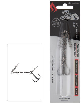Dozbrojka Mikado -Jaws Evo Stinger XL 30kg #1/0
