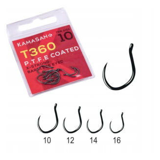 Haczyki Kamasan T360 Eyed X-Strong PTFE Barbless - 14 - 3