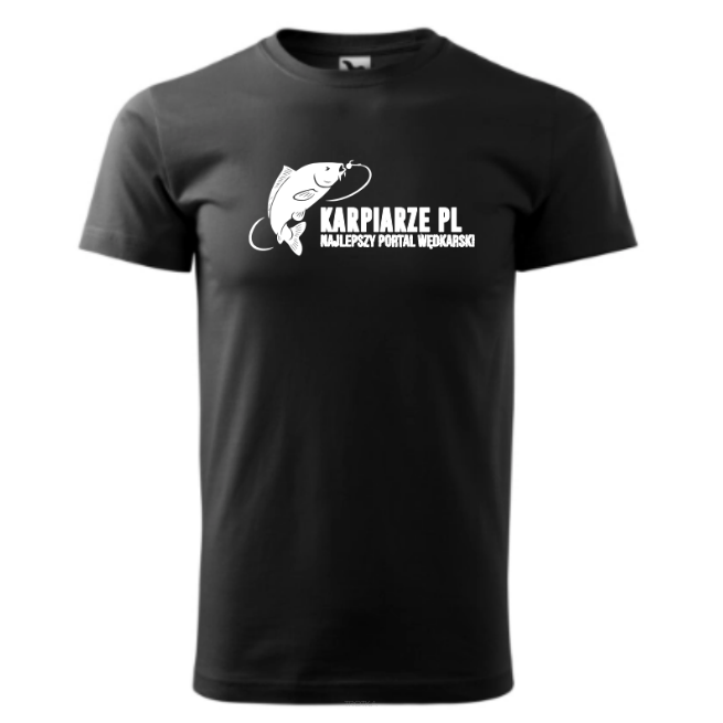 Koszulka męska z logo Karpiarze.pl (t-shirt) - Czarna, roz. XL