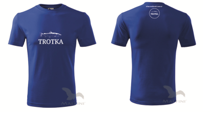 Koszulka męska z logo Trotka (t-shirt) - Niebieska , roz. XXL