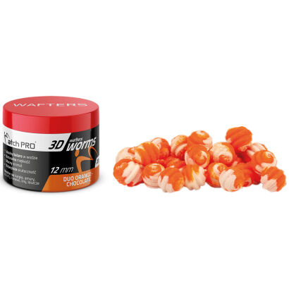 Wafters MatchPro 3D Worms Duo Orange-Chocolate 12mm 20g