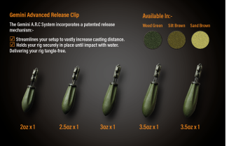 Ciężarki Gemini Carp Tackle - Arc System - Sand Brown - 3,5oz. / 99g - 4