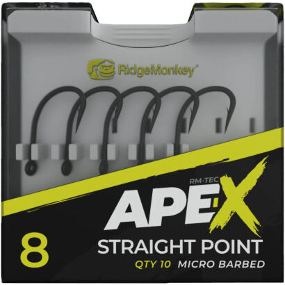 Haczyki RidgeMonkey Ape-X Straight Point Barbed - 8