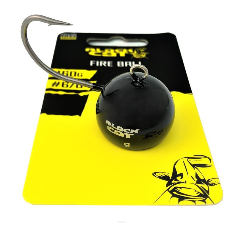 Black Cat Fire Ball Jig Black 120g #6/0